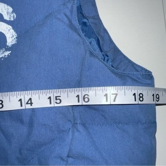 Pink Victoria’s Secret Blue Quilted Down Vest With Zipper Front Womens Sz XS/S - Picture 12 of 13